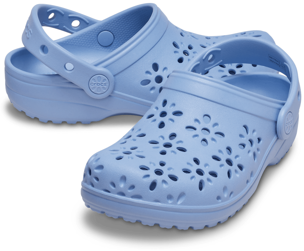 Детские сабо Crocs Kids' Classic Floral Cut-Out Clog — фото 2