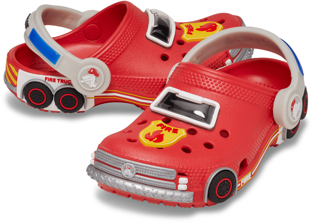 Детские сабо Crocs Toddler Classic IAM Fire Truck Lights Backstrap Clog — фото 2
