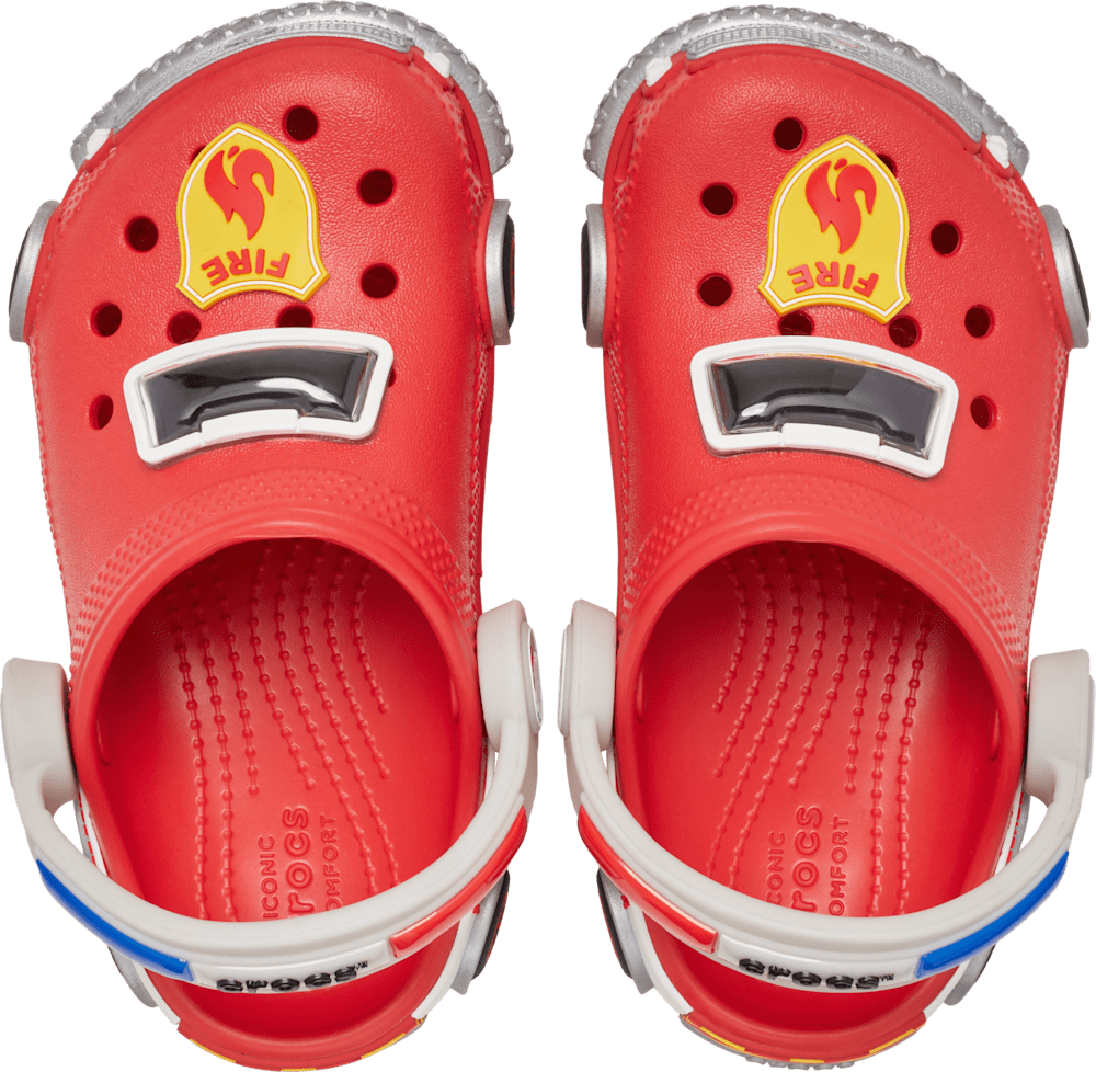 Детские сабо Crocs Toddler Classic IAM Fire Truck Lights Backstrap Clog — фото 3